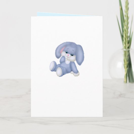 Zoete Gestopte Konijn Jongens Verjaardag Naam Leef Kaart (Achterkant)