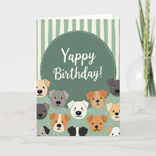Zoete Gestreepte Dierenkaart Kaart