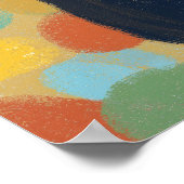 Zoete getextureerde portret met confetti-achtergro poster (Hoek)