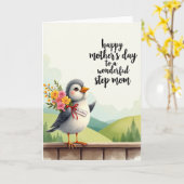Zoete Gevederde Vriendendag Kaart (Gele Bloem)