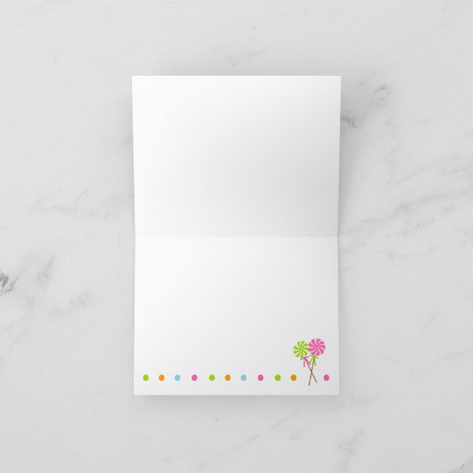 Zoete Gevouwen Shoppe dankt u nota neemt van Bedankkaart (Binnen)