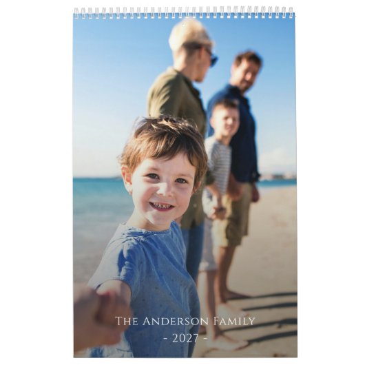 Zoete Gezinsherinnering Foto Collage Kalender (Hoes)