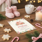 Zoete Gingerbread Baby Shower Kaart