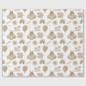 Zoete Giraffe Baby Jumper, Booties, flesje Cadeaupapier (Vlak)