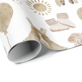 Zoete Giraffe Baby Jumper, Booties, flesje Cadeaupapier (Rol Hoek)