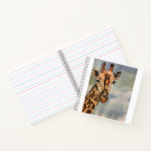 Zoete giraffe op dagboek notitieboek (Binnen)