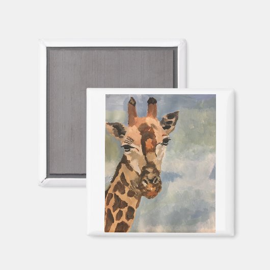 Zoete giraffe op magneet (Voorkant / Achterkant)