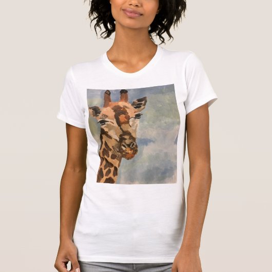 Zoete giraffe op shirt (Voorkant)