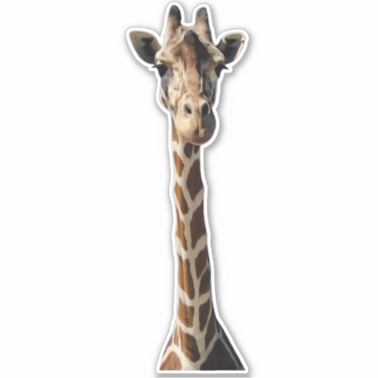 Zoete Giraffe Pop Omhoog Uitgesneden Sticker (Voorkant)