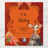 Zoete giraffe wijn etiket (Enkel label)