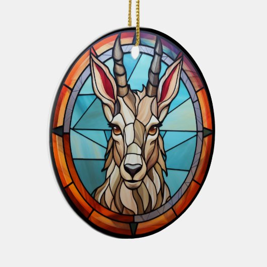 Zoete Glazen in lood berggeit Keramisch Ornament (Rechts)