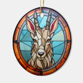 Zoete Glazen in lood berggeit Keramisch Ornament (Links)