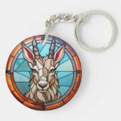 Zoete Glazen in lood berggeit Sleutelhanger (Achterkant)