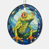 Zoete Glazen in lood boomkikker Keramisch Ornament (Links)