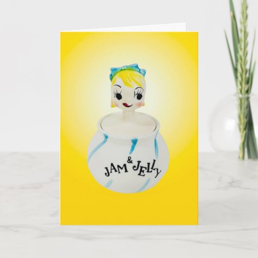 Zoete Glimlachende Gezicht Jam n Jelly Gelukkige K Kaart (Voorkant)