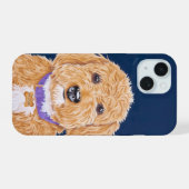 Zoete Golden Doodle iPhone 15 Case (Achterkant horizontaal)