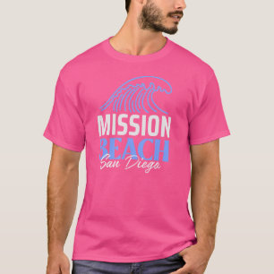 Zoete golven en koele vibes Mission Beach San Dieg T-shirt