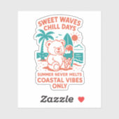 Zoete golven Koude dagen Sticker (Vel)