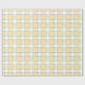 Zoete Goud Witte Honing Gele Plaid Kerstmis Cadeaupapier (Vlak)