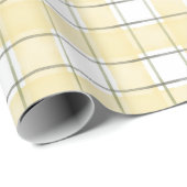 Zoete Goud Witte Honing Gele Plaid Kerstmis Cadeaupapier (Rol Hoek)