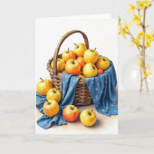 Zoete Gouden Appelkaart Kaart (Gele Bloem)