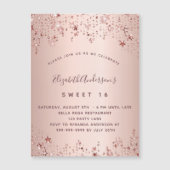 Zoete gouden sterren van 16 roos bruuze magneet (Voorkant)