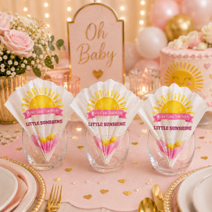 Zoete Gouden Zonnige Baby Meisje Shower Servet