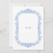 Zoete grillige handgeschreven geïllustreerde bruil kaart (Achterkant)