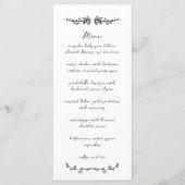 Zoete grillige handgeschreven geïllustreerde bruil menu (Voorkant)