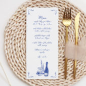 Zoete grillige handgeschreven geïllustreerde bruil menu