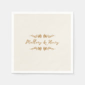 Zoete grillige handgeschreven geïllustreerde bruil servet (Voorkant)