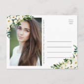 Zoete groen foto bevestiging uitnodiging (Achterkant)
