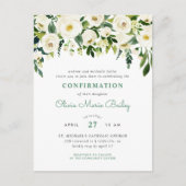 Zoete groen foto bevestiging uitnodiging (Voorkant)