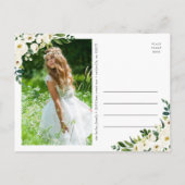 Zoete groen foto eerste communie uitnodiging (Achterkant)