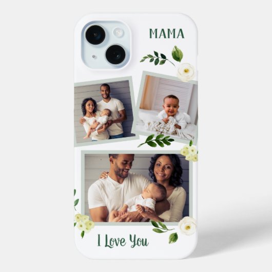 Zoete Groen Mama Custom Foto Gift Case-Mate iPhone Case (Achterkant)
