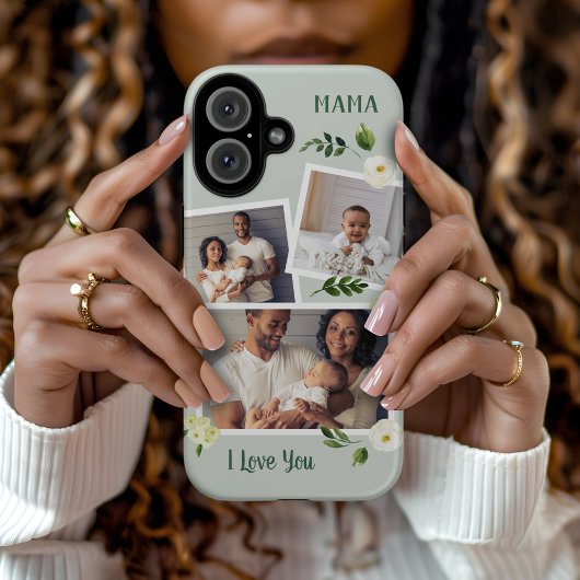 Zoete Groen Mama Custom Foto Gift Case-Mate iPhone Case