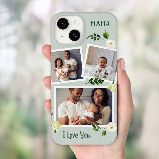 Zoete Groen Mama Custom Foto Gift Case-Mate iPhone Case
