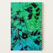 Zoete groene abstracte planner, Effen kleur getext Planner (Achterkant)