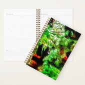 Zoete groene abstracte planner, Effen kleur getext Planner (Display)