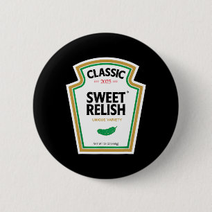 Zoete Groene Augurk Relish Grappige Doe-Het-Zelf-H Ronde Button 5,7 Cm