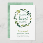 Zoete Groene Nieuwe Adres Verhuisbericht Aankondiging (Voorkant / Achterkant)
