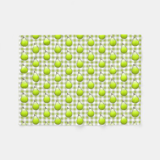 Zoete Groene Peer Fleece Deken (Voorkant (Horizontaal))