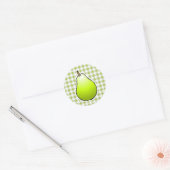 Zoete Groene Peer Ronde Sticker (Envelop)