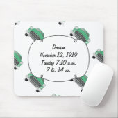 Zoete Groene Retro Auto Baby Jongen Cadeaus Muismat (Met muis)