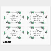 Zoete Groene Retro Auto Baby Jongen Cadeaus Rechthoekige Sticker (Vel)