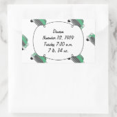 Zoete Groene Retro Auto Baby Jongen Cadeaus Rechthoekige Sticker (Tas)