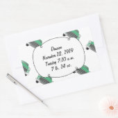Zoete Groene Retro Auto Baby Jongen Cadeaus Rechthoekige Sticker (Envelop)