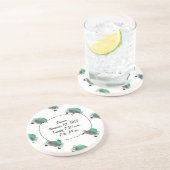 Zoete Groene Retro Auto Baby Jongen Cadeaus Zandsteen Onderzetter (Zijkant)