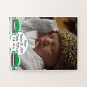 Zoete Groene Retro Auto Baby Shower Cadeaus Legpuzzel (Horizontaal)
