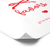 Zoete gunsten Valentijns baby shower Poster (Hoek)